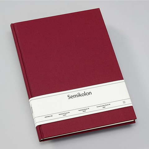 Notebook Classic with linen binding Burgundy Lined Master (A4+)