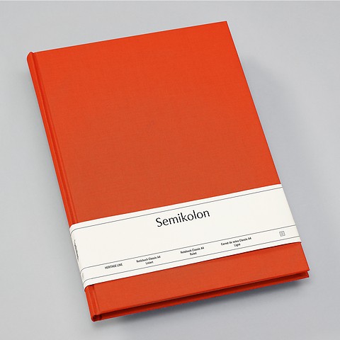 Notebook Classic with linen binding Orange Lined Master (A4+)