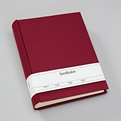 Album Large, booklinen cover, 130pages, cream white mounting board,glassine paper,burgundy