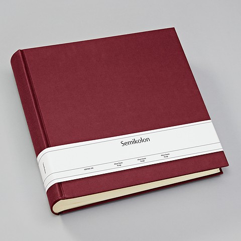 Album Xlarge, booklinen cover, 130pages,cream white mounting board,glassine paper,burgundy
