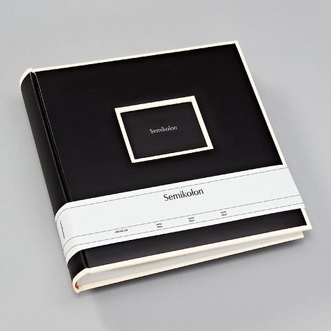 Jumbo Photo Album, size 30x30cm, photo mounting board, glassine paper, black