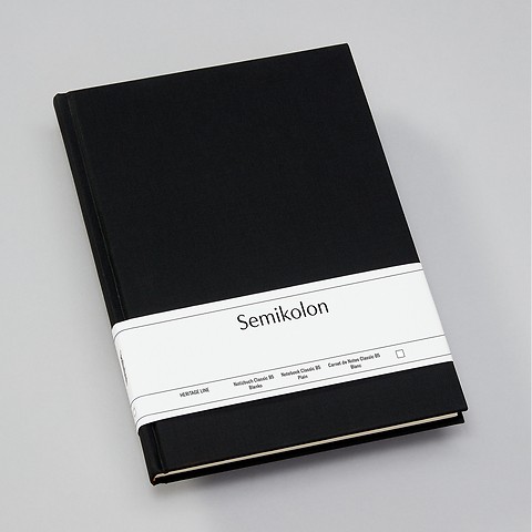 Notebook Classic with linen binding Black Plain Composition (B5)