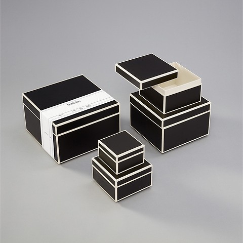 Set of 5 Gift Boxes Black