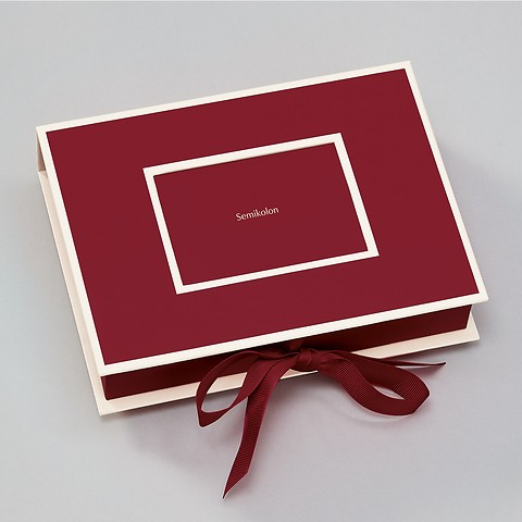Small Photobox with personal cover picture Burgundy