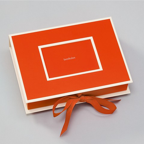 Small Photobox with personal cover picture Orange
