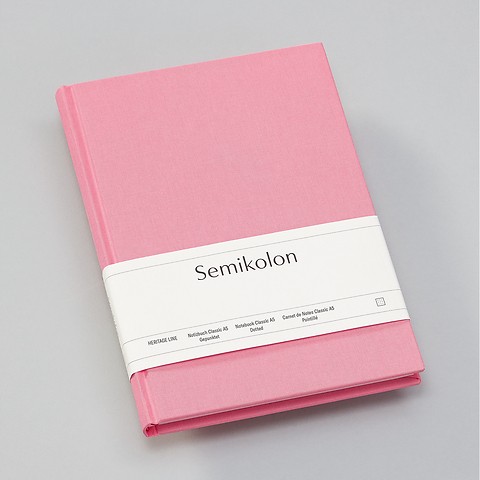 Notebook Classic with linen binding Flamingo