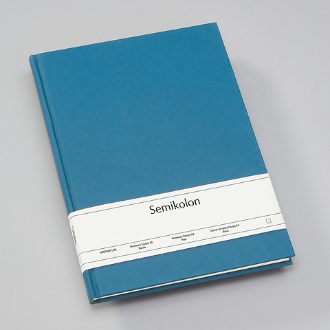 Notebook Classic with linen binding Azzurro