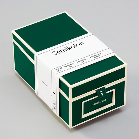 Business Card Box with alphabetical index Forest
