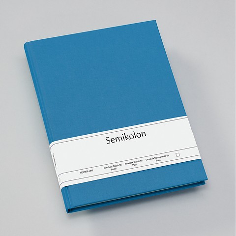 Notebook Classic with linen binding Azzurro Plain Composition (B5)