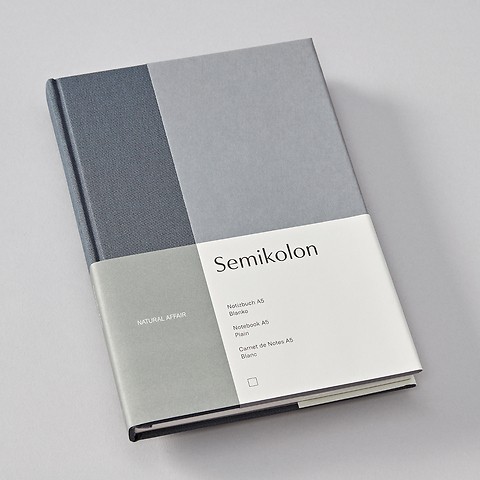 NA Notebook (A5) Sea Salt, linen-paper, 172 p., 100g/m2, Plain