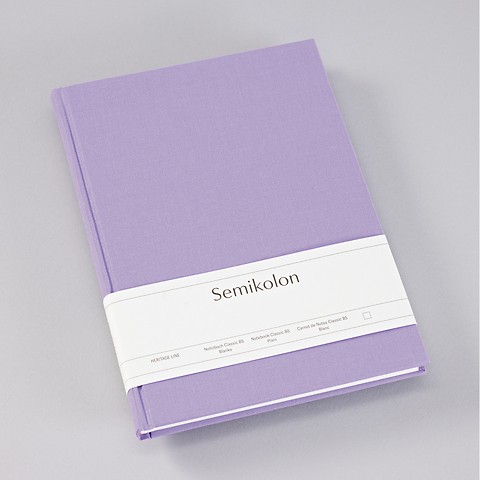 Notebook Classic with linen binding Lilac Silk Plain Composition (B5)