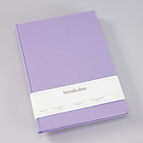 Notebook Classic with linen binding Lilac Silk Plain Master (A4+)