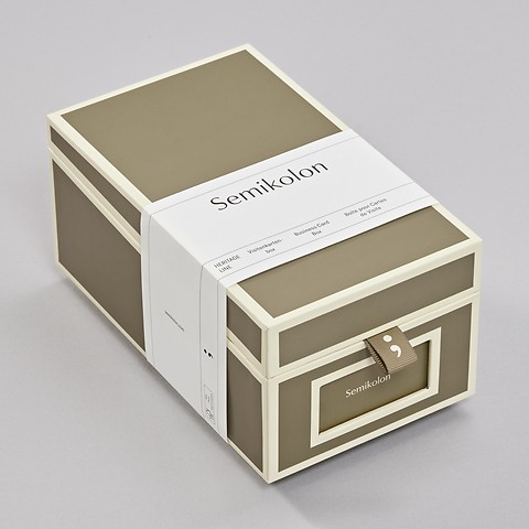 Business Card Box with alphabetical index Fango