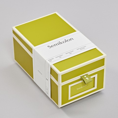 Business Card Box with alphabetical index Matcha