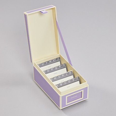 Business Card Box with alphabetical index at Semikolon