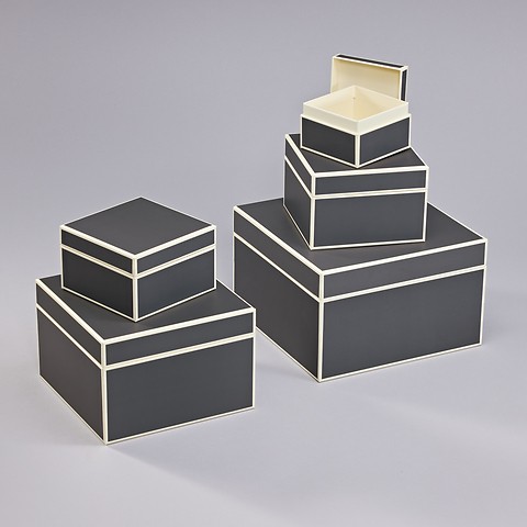 Set of 5 Gift Boxes Lava Stone