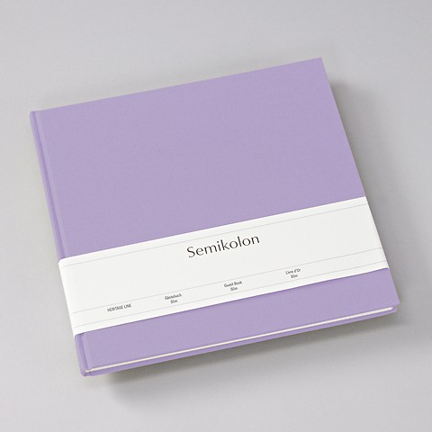Guest Book Slim Lilac Silk