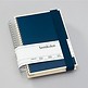 Mucho (A5) spiral-bound notebook, 330 pages, 3 different rulings, marine