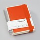 Mucho (A5) spiral-bound notebook, 330 pages, 3 different rulings, orange
