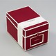 Multimedia Box with 5 adjustable tabs, burgundy
