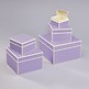 Set of 5 Gift Boxes, lilac silk